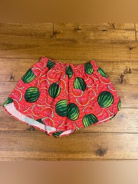 BOA Running Women's Medium 1" Elite Split Shorts Watermelon Madness Lined Pocket
